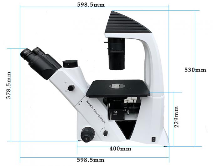 Inverted 400x Scientific Medical Microscope Trinocular Head High Eye Point