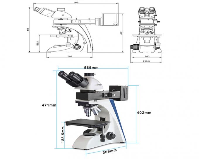 Infinity Optical Upright Metallurgical Microscope Long Working Distance Objective